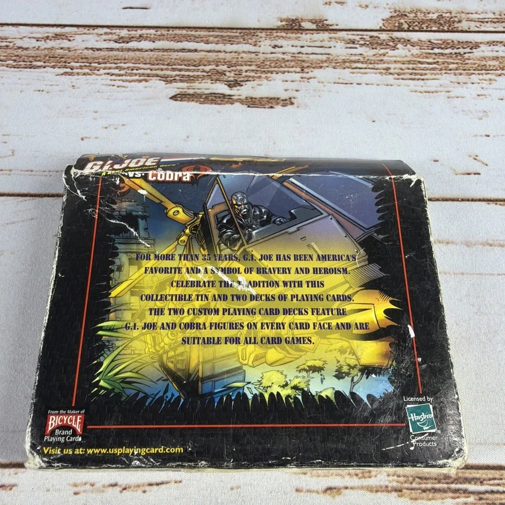 GI Joe 2 Deck Playing Cards Set Collectible Tin New Sealed Vintage Military